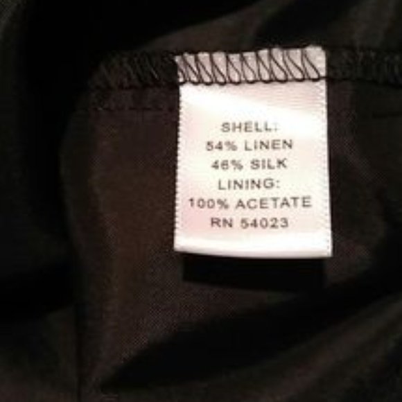Banana Republic Black Linen & Silk New Skirt SZ 2P - Picture 4 of 9